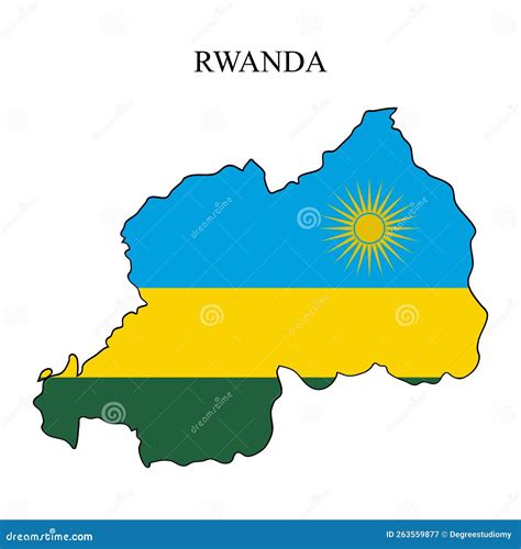 Ilustración De Vector De Mapa De Rwanda áfrica Oriental áfrica