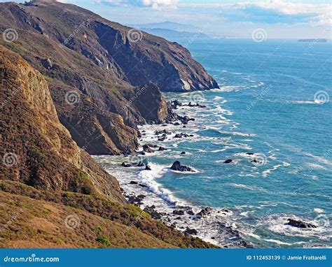 The California Coastline In Marin County California Stock Image