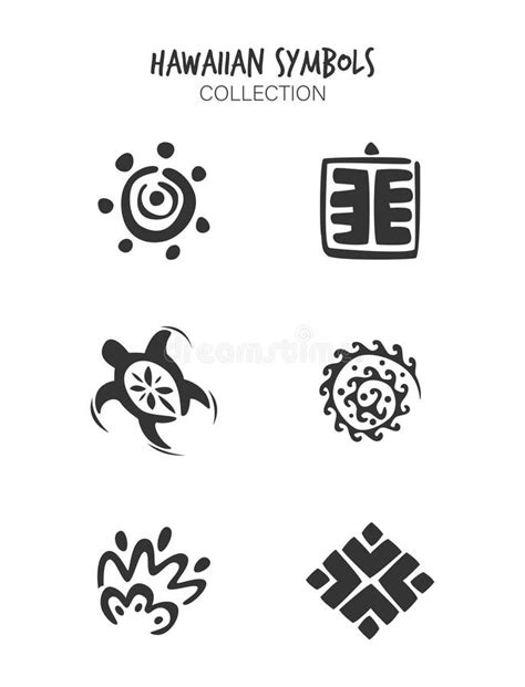 Variety of Hawaiian Tribal Symbols Stock Vector - Illustration of icons, pattern: 181915542