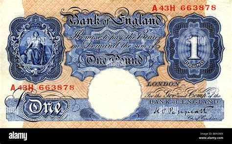 1940 Mint Bank Of England One Pound Note With Signature Of K O Peppiatt