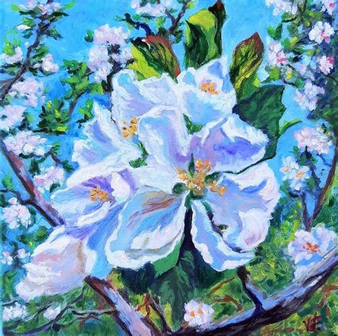 Apple Blossom Tree Painting