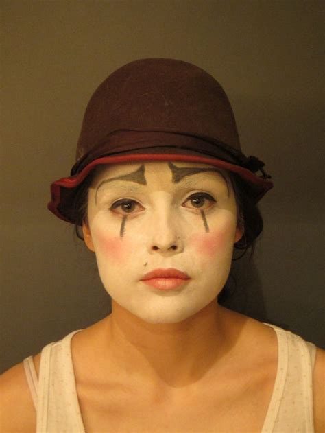 pin  halloween  mime makeup