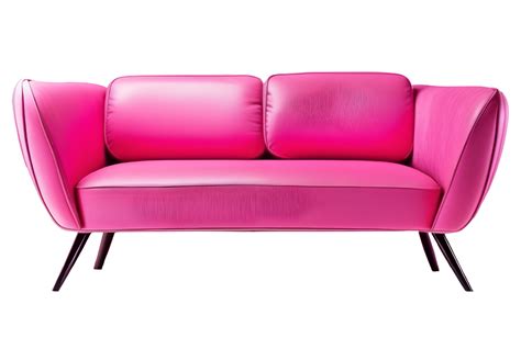 Pink Sofa Furniture Isolated On A Transparent Background Ai Generative