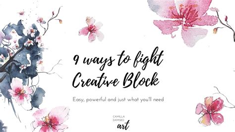 9 Ways To Overcome A Creative Block Camilla Damsbo Brix Skillshare