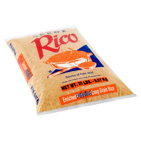 Rico Enriched Parboiled Long Grain Rice 20 Lbs