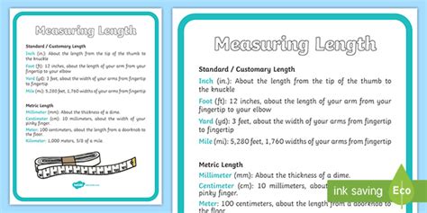 Measuring Length Poster Teacher Made