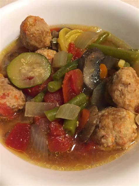 The Simple Life Crockpot Minestrone And Mini Turkey Meatball Soup Mini Turkey Meatballs Turkey