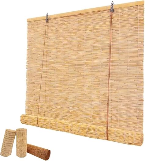 Amazon Outdoor Reed Roller Blinds 54x84inWxH Roman Bamboo Blinds