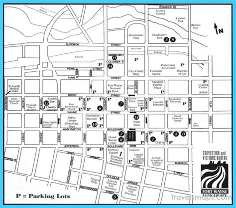 Map of Fort Wayne Indiana - TravelsMaps.Com