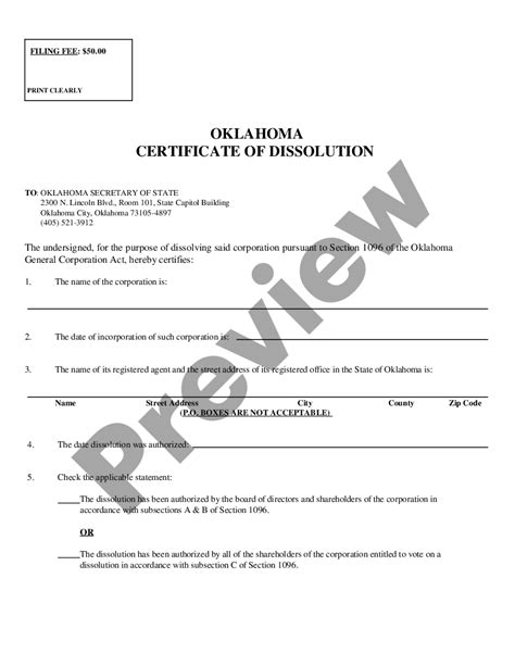 Certificate Of Dissolution For Llc Us Legal Forms