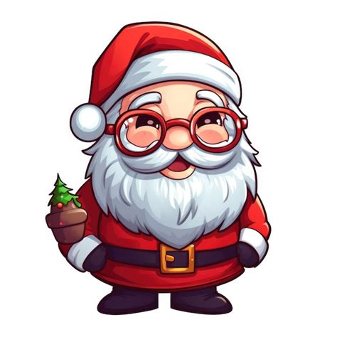 Premium Ai Image Santa Claus Cartoon Character Generative Ai