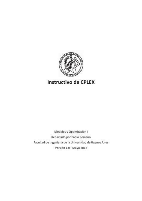 PDF Instructivo De CPLEX Materias Fi Uba Armaterias Fi Uba Ar 7114