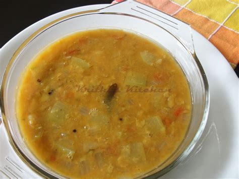 Krithi S Kitchen Bottle Gourd Sambar Suraikai Sambar Sambar Recipes