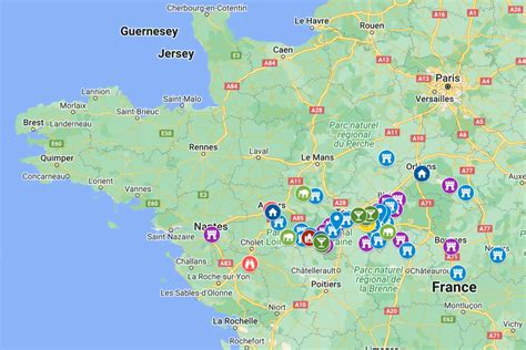 The most COMPLETE map for visiting the Loire Valley and Castles