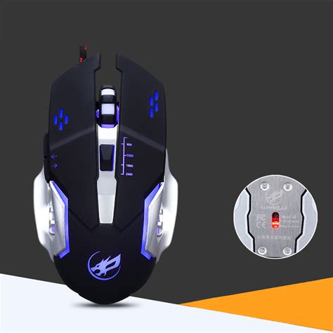 Wholesale USB Wired Optical Mechanical Mouse Ergonomics Sensitive Gaming Mouse metal bottom ...