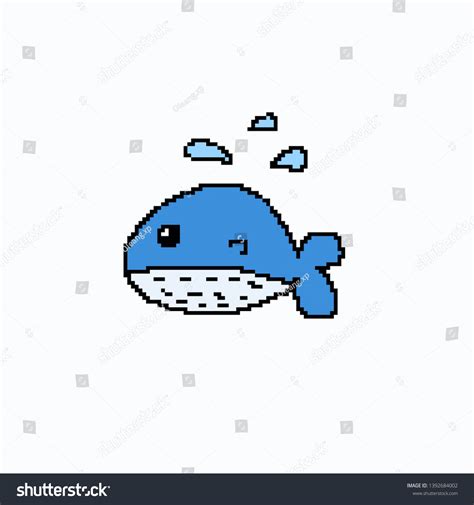 Vector Whale Concept Pixel Art Stock Vector Royalty Free 1392684002