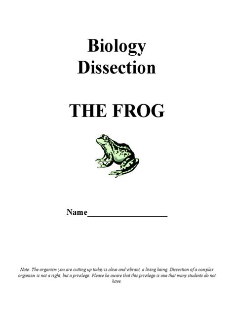 Lab 1 - Frog Dissection | PDF | Human Leg | Heart