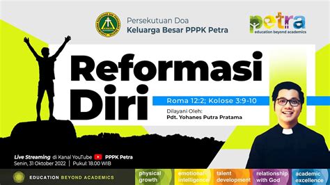 Persekutuan Doa Keluarga Besar PPPK Petra Senin 31 Oktober 2022