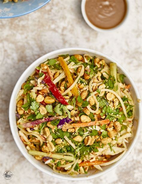 Crunchy Cold Thai Noodle Salad With The Best Peanut Sauce