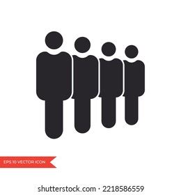 People Icon Four Person Symbol Human Stock Vector (Royalty Free ...