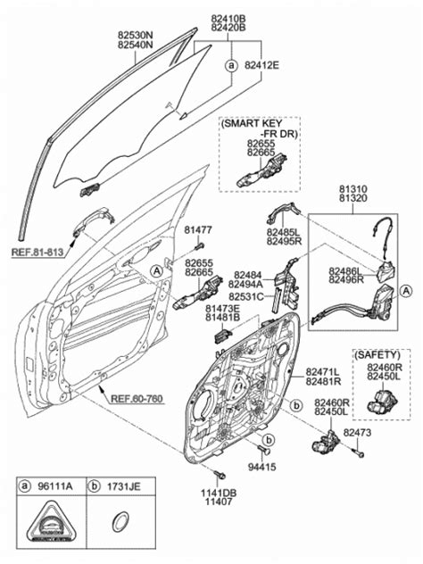 Front Door Window Regulator Glass Hyundai Tucson