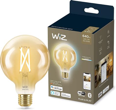 Wiz Lampadina Smart Wifi Luce Bianca Dimmerabile Filament Ambrata