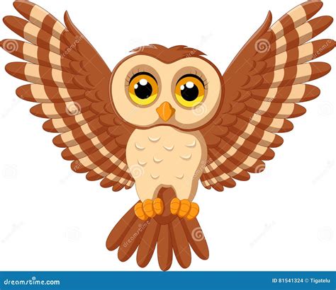 Cartoon Flying Owl