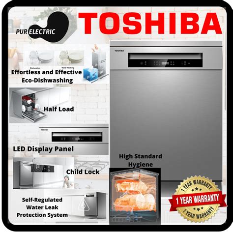 Toshiba Dishwasher DW 14F1 S MY HYGIENE Matters 14 Set Self Cleaning