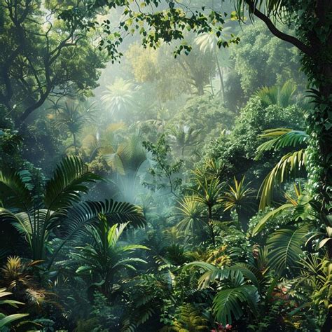 Greenery Paradise Amazon Rainforest Biodiversity Haven Premium AI