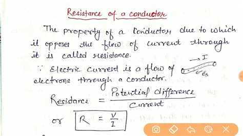 Resistance Factor S Affecting Resistance Physics Class 10 NCERT YouTube