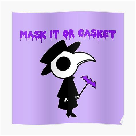 Mask It Or Casket Kawaii Plague Doctor Pastel Goth Poster For Sale By