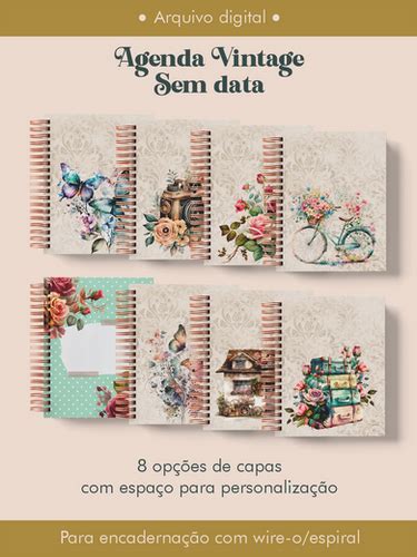 Agenda Vintage Sem Data Perfeito Miolo