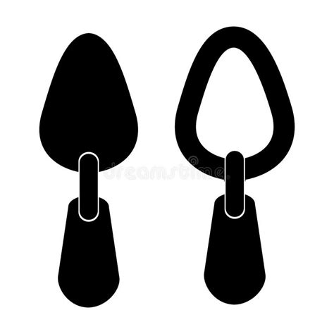 Shovel Or Scoop Simple Set Vector Icon Silhouette And Outline Stock