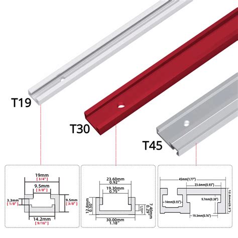 Aluminium Legierung T Schienen Holz Bearbeitung T Spur Gehrung T Stange