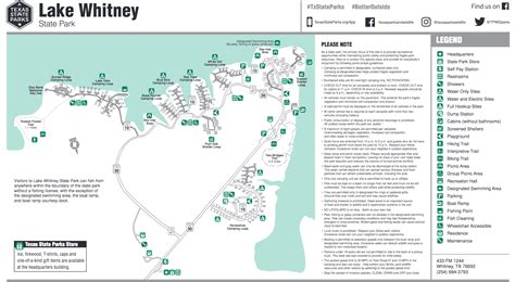 Lake Whitney Area Map