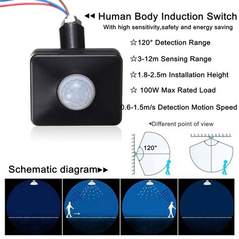 Bakeey Security Pir Human Body Motion Sensor Detector Ac V