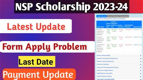 Nsp Scholarship 2023 24 Apply Last Date Nsp Scholarship New Update