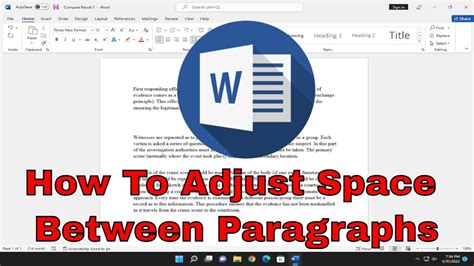 How To Adjust Space Between Paragraphs In Microsoft Word [tutorial