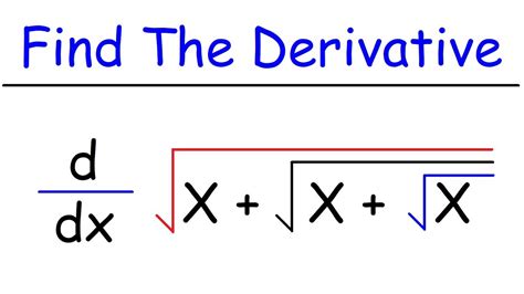 Find The Derivative Using The Chain Rule Youtube