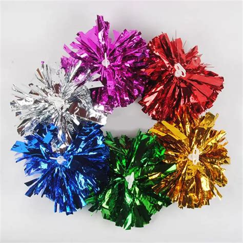 Handheld Pom Poms Cheerleader Cheerleading Cheer Dance Party Football ...