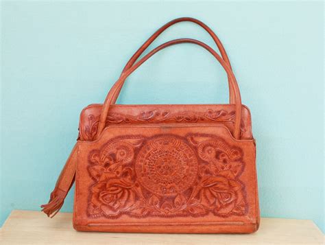 Hand Tooled Leather Bullfighting Handbag Gorgeous Gaitan Purse W