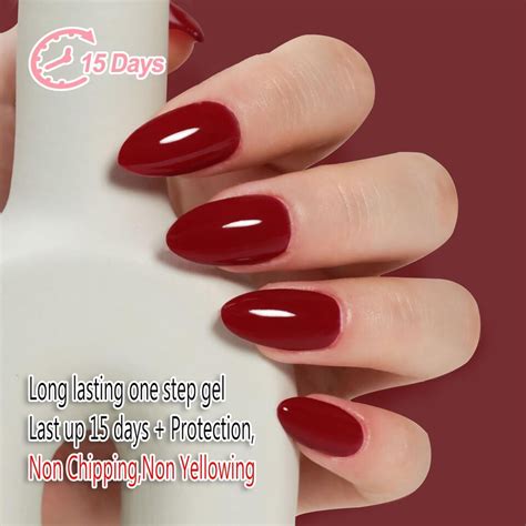 Fzanest Gel Nail Polish Dark Red Ml Fall And Winter One Step Gel