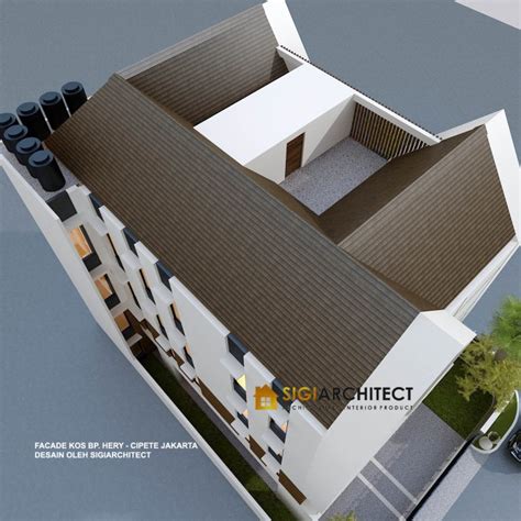 Desain Kos Lantai Hoek Modern Minimalis Jasa Arsitek Desain Rumah