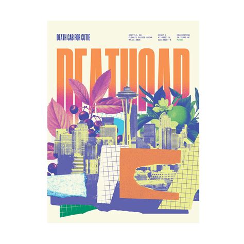 Seattle, WA 7/31/25 Poster - Death Cab for Cutie