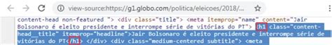 Código Fonte Da Notícia Jair Bolsonaro é Eleito Presidente E Interrompe