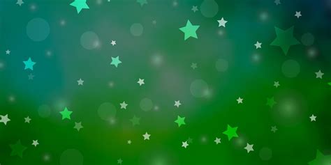 Plantilla De Vector Verde Claro Con C Rculos Estrellas