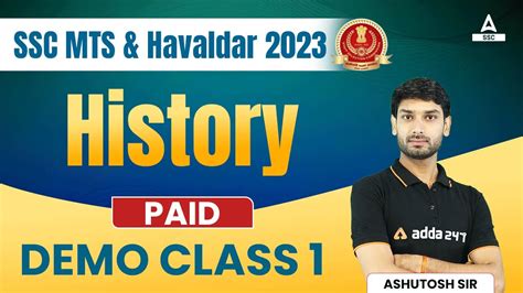 SSC MTS Havaldar 2023 SSC MTS History Paid Demo Class 1 By