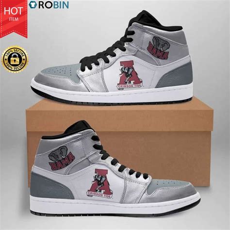 Alabama Crimson Tide Shoes - Jordan 1 High Sneaker - RobinPlaceFabrics