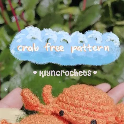 Klyn ☁️ On Instagram 《 🌱free Crabby Pattern 🦀 》 Hello Everyone I