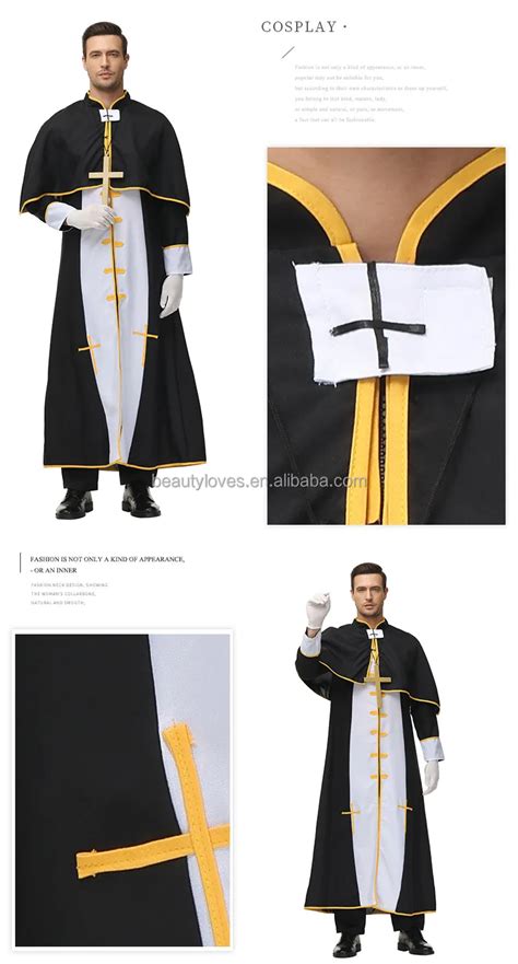 Medieval Priest Costume Catholic Church Religious Roman Soutane Pope ...